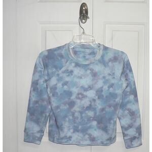 Freely Girls Pullover Long Sleeve Crew Neck Sweatshirt in Blue Parfait Medium